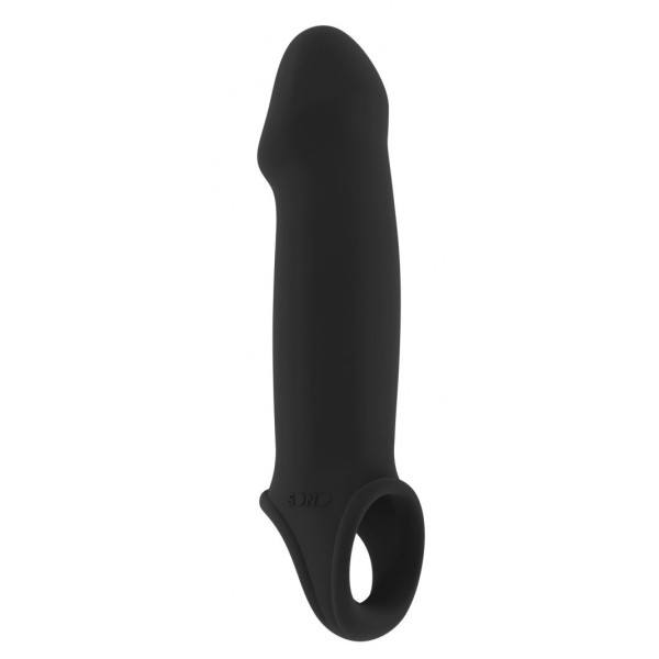 Чёрная насадка с подхватом Stretchy Penis Extension No33