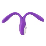 Фиолетовый сдвоенный вибратор Bendable Double Vibrator - 24,3 см