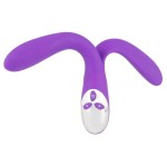 Фиолетовый сдвоенный вибратор Bendable Double Vibrator - 24,3 см