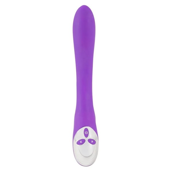 Фиолетовый сдвоенный вибратор Bendable Double Vibrator - 24,3 см