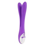 Фиолетовый сдвоенный вибратор Bendable Double Vibrator - 24,3 см