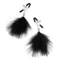 Зажимы для сосков с черными перьями Зажимы для сосков с черными перьями