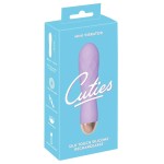Сиреневый рельефный мини-вибратор Cuties 20 - 12,5 см