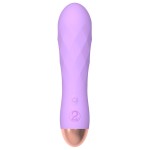 Сиреневый рельефный мини-вибратор Cuties 20 - 12,5 см