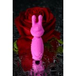 Розовый мини-вибратор Eromantica PUSS с ушками - 8,5 см