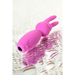Розовый мини-вибратор Eromantica PUSS с ушками - 8,5 см