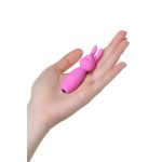 Розовый мини-вибратор Eromantica PUSS с ушками - 8,5 см