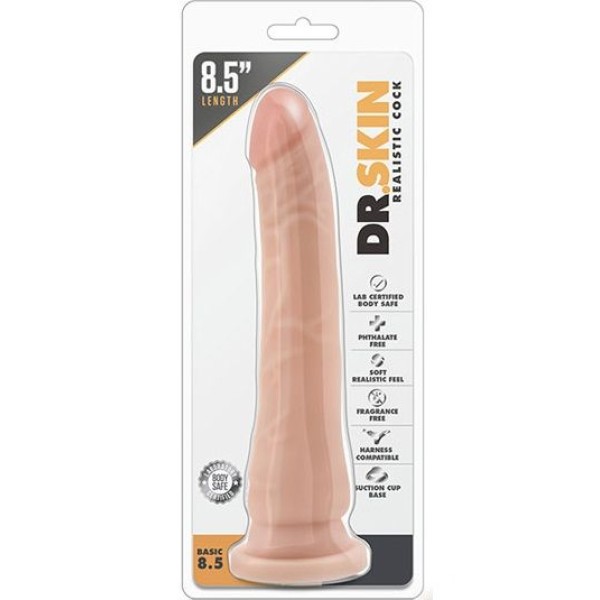 Телесный фаллоимитатор Realistic Cock Basic 85 - 21,6 см