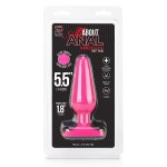Розовый плаг из силикона - 14 см