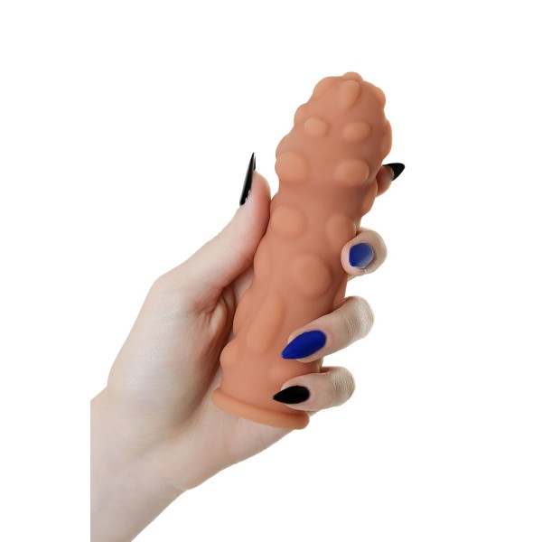 Телесная насадка на фаллос с крупными бугорками Extreme Sleeve 011 S-size - 12,7 см