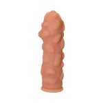 Телесная насадка на фаллос с крупными бугорками Extreme Sleeve 011 S-size - 12,7 см