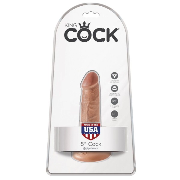 Анальный фаллоимитатор-мулат на присоске 5  Cock - 14 см
