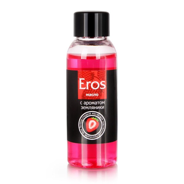 Массажное масло Eros fantasy с ароматом земляники - 50 мл