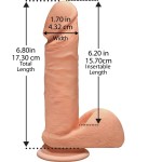 Телесный фаллоимитатор на присоске The D Perfect D 7  Vanilla - 17,78 см