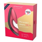 Розовый стимулятор Womanizer DUO с вагинальным отростком