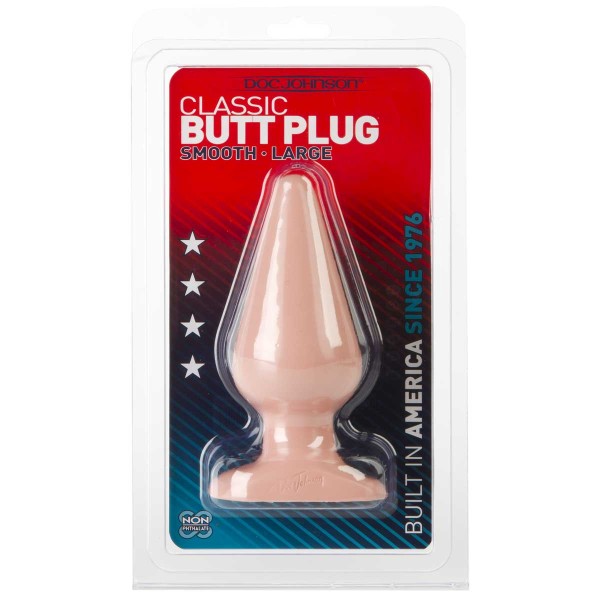 Анальная пробка телесного цвета Butt Plugs Smooth Classic Large - 14 см