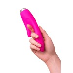 Розовый вибратор с клиторальным стимулятором L EROINA - 18 см