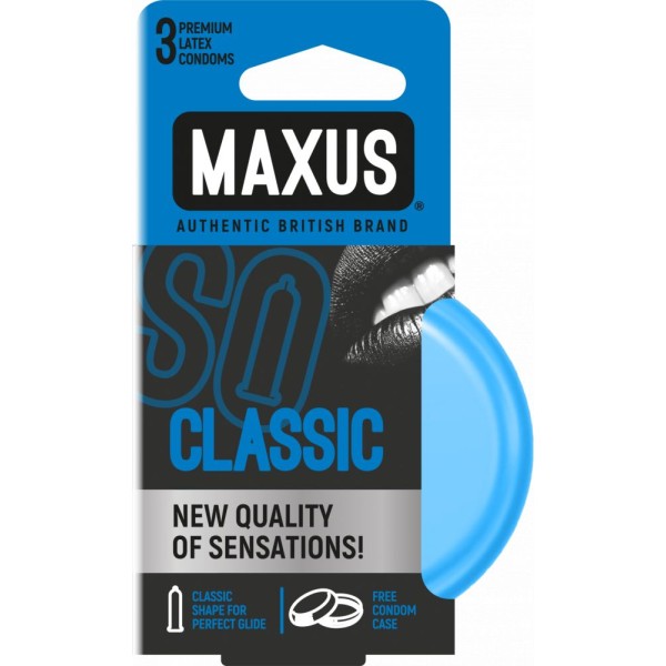 Классические презервативы в железном кейсе MAXUS Classic - 3 шт