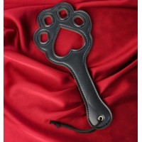 Черная кожаная шлепалка Лапка - 27 см.