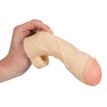 Закрытая удлиняющая насадка на пенис с подхватом мошонки Thicker   Bigger Extension - 17 см