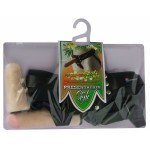 Черный пояс-трусики с двумя насадками  Экзотик-Linda  - 15,5 и 10,5 см