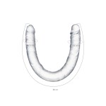 Прозрачный двухсторонний фаллоимитатор Double Dildo - 40 см