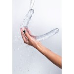 Прозрачный двухсторонний фаллоимитатор Double Dildo - 40 см