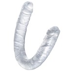 Прозрачный двухсторонний фаллоимитатор Double Dildo - 40 см