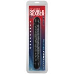 Черный двухголовый фаллоимитатор Jr Veined Double Header 12  Bender - 30,5 см