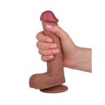 Кофейный фаллоимитатор на присоске Handsome- 19,5 см
