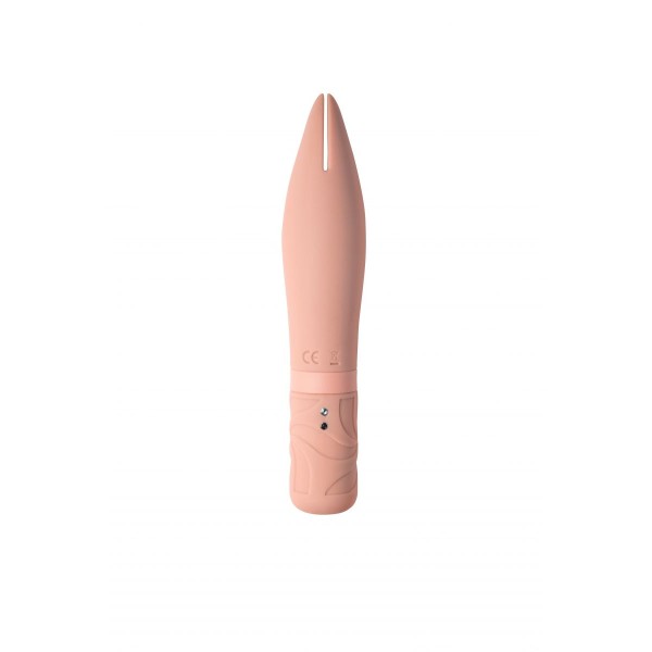 Бежевый мини-вибратор BonBon’s Powerful Spear - 15,2 см