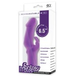 Фиолетовый вибратор с клиторальным отростком MATES FANTASY RECHARGE VIBRATOR - 17 см