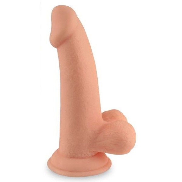 Телесный фаллоимитатор 6  Dong with Balls - 14 см