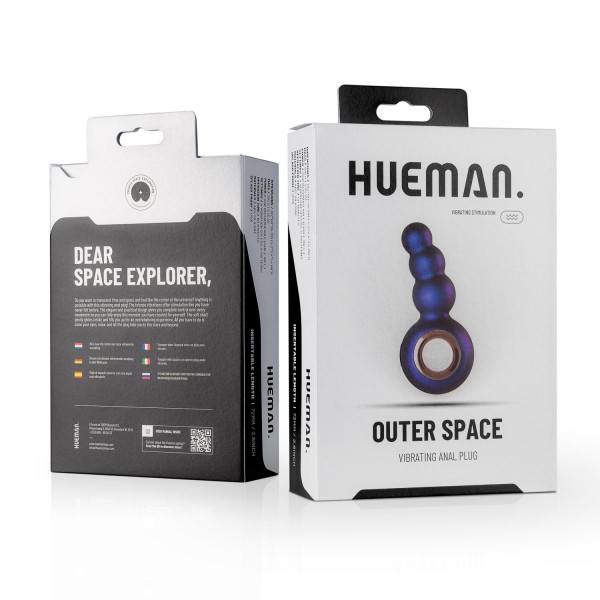 Фиолетовая анальная вибропробка Outer Space в виде елочки - 13,2 см