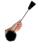 Черный стек Feather Crop с пуховкой на конце - 53,3 см