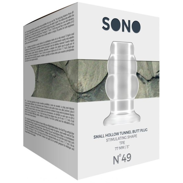 Прозрачная анальная пробка с тоннелем №49 Small Hollow Tunnel Butt Plug 3 Inch - 7,7 см