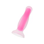 Розовая, светящаяся в темноте анальная втулка Cain Glow - 10 см
