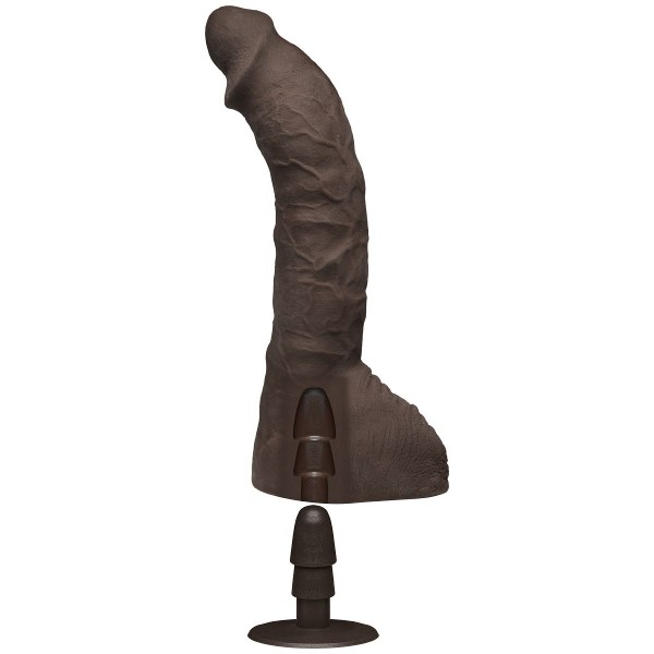 Коричневый фаллоимитатор-гигант Prince Yahshua ULTRASKYN 105” Cock with Removable Vac-U-Lock Suction Cup - 27,4 см
