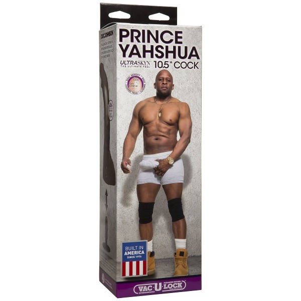 Коричневый фаллоимитатор-гигант Prince Yahshua ULTRASKYN 105” Cock with Removable Vac-U-Lock Suction Cup - 27,4 см