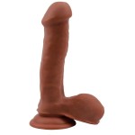 Кофейный фаллоимитатор на присоске Topless Lover - 19,2 см