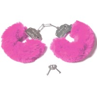Шикарные наручники с пушистым розовым мехом Шикарные наручники с пушистым розовым мехом