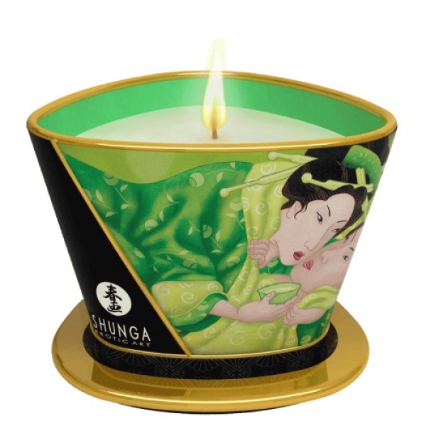 Массажная свеча Exotic Green Tea с ароматом зелёного чая - 170 мл
