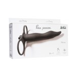 Черная вибронасадка для двойного проникновения Flirtini - 15,9 см