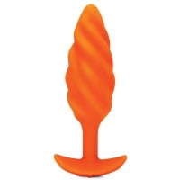 Оранжевый спиральный анальный виброплаг Swirl - 13,5 см. Оранжевый спиральный анальный виброплаг Swirl - 13,5 см.
