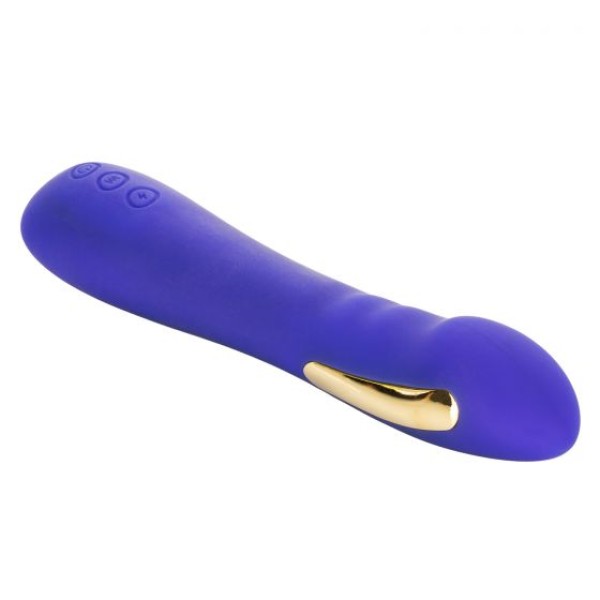 Фиолетовый вибратор с электростимуляцией Intimate E-Stimulator Petite Wand - 18,5 см