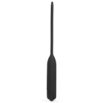 Черный уретральный виброплаг Silicone Vibrating Urethral Dilator - 21 см
