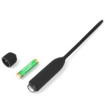 Черный уретральный виброплаг Silicone Vibrating Urethral Dilator - 21 см