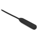Черный уретральный виброплаг Silicone Vibrating Urethral Dilator - 21 см