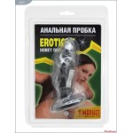 Чёрная анальная пробка-фаллос - 13 см