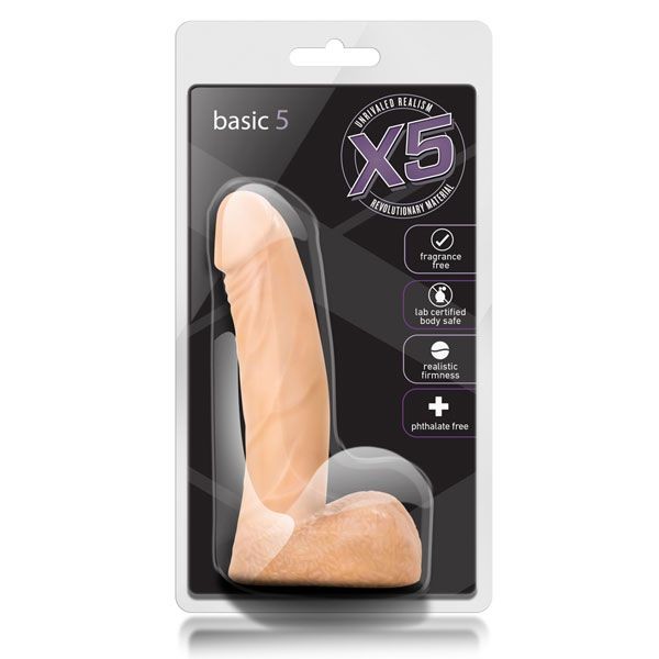 Телесный фаллоимитатор Basic 5 - 14 см